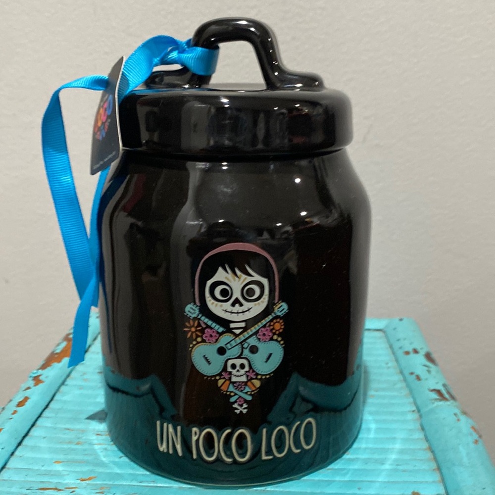 NEW Rae Dunn x Disney Pixar Coco Un Poco Loco Jar Black